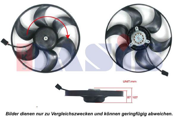 AKS DASIS Ventilaator,mootorijahutus 128087N